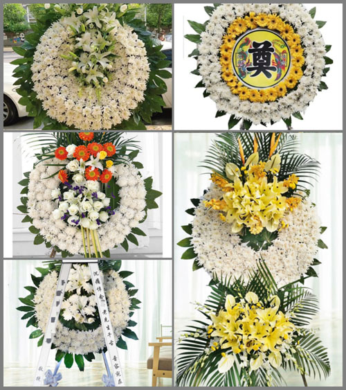 山东青岛莱西市马连庄镇北山口村花圈速递
